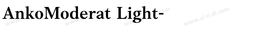 AnkoModerat Light字体转换